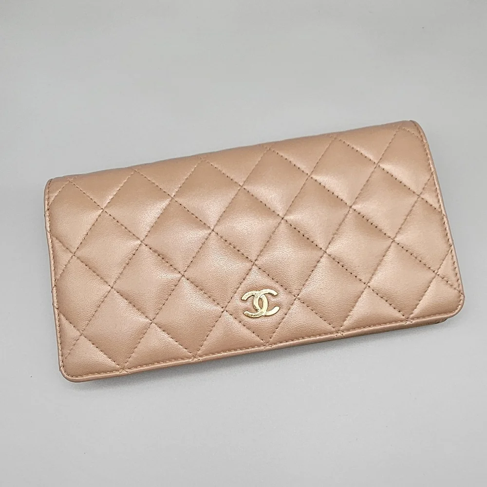 🖤CANEL Tan Quilted Leather Wallet/Clutch🖤 - Picture 15 of 17